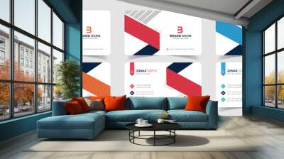 Modern and simple business card design, creative modern name card and office card template. Wall mural