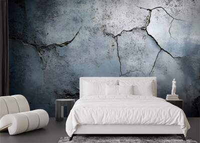 Grunge-style texture with weathered gray and white tones, providing a distressed, industrial look. Ideal for vintage backgrounds, artistic compositions, and creative design projects Wall mural