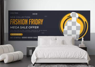 Fashion Facebook Cover design. Wall mural