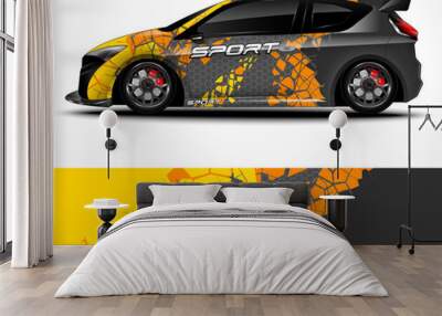 Racing Sport Car Wrap design and vehicle livery Wall mural