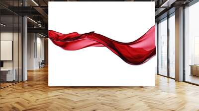 red wine wave floating and flowing isolated on a transparent background, grapes juice wine liquid cut out Wall mural