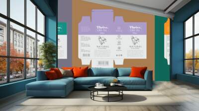 CBD oil label and box design, packaging design,label design Wall mural