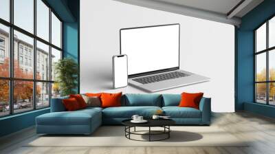 Laptop and Phone mockup Wall mural