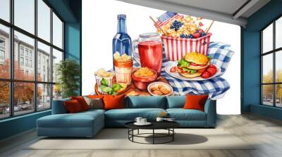 Fourth Of July- 4th Of July- Independence day Wall mural