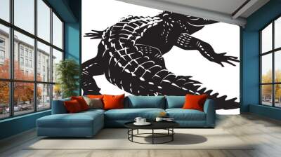 crocodile with a background Wall mural