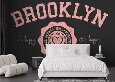 varsity typography vector illustration
 Wall mural