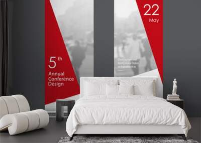 vertical banner template design Wall mural