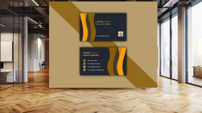 Creative & Modern Business card template. Front and back side View. Vector illustration. Wall mural