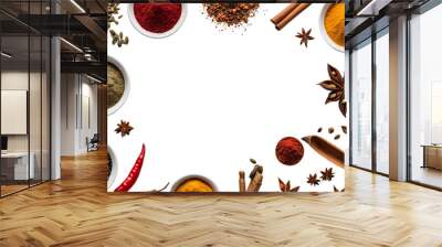 spices on transparent background Wall mural