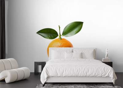 Yummy orange on transparent background Wall mural