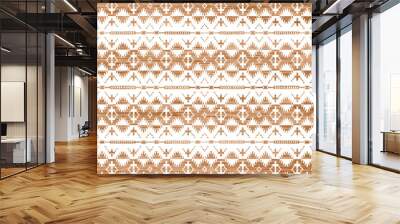 Geometric klim ikat pattern with grunge texture
 Wall mural