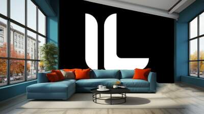 Il Letter Logo design. black background. Wall mural