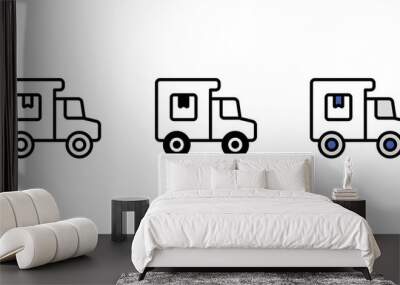 Free Delivery icon design with white background stock illustration Wall mural