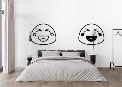 Laughing icon design with white background stock illustration Wall mural