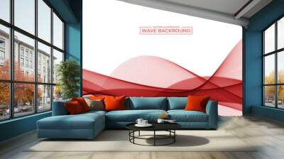 Abstract modern flowing stylish wave in white background. vector illustration Wall mural