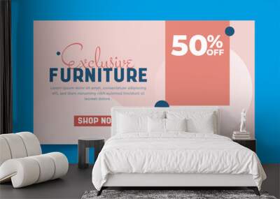 Furniture web banner design template Wall mural