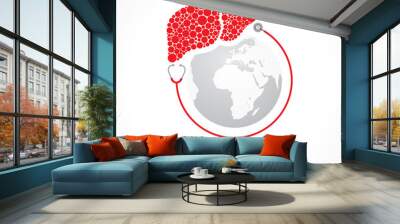 Vector Illustration,poster or banner of World Hepatitis Day observed on 28 July Wall mural