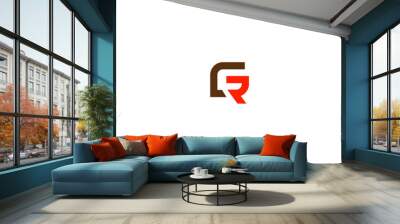 CR, RC, GR, RG Letter Logo Vector Template Abstract Monogram Symbol Wall mural