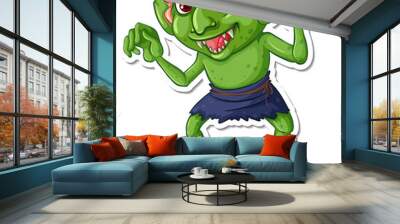 A goblin cartoon character sticker Wall mural