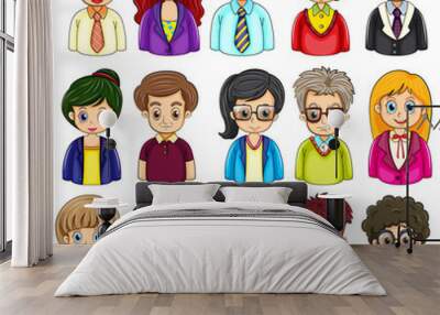 a group of people Wall mural