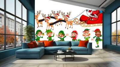 A set of chrismas character Wall mural