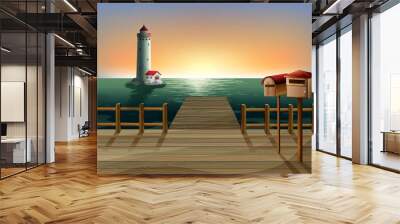 A sunset view Wall mural