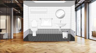 Bathroom interior design with furniture Wall mural