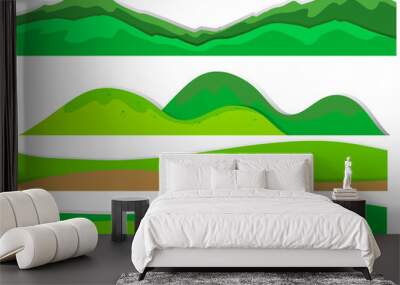 Different view of mountains Wall mural