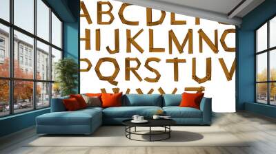 wooden letters of the alphabet Wall mural