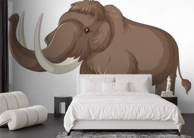 Woolly mammoth extinct animal vector Wall mural