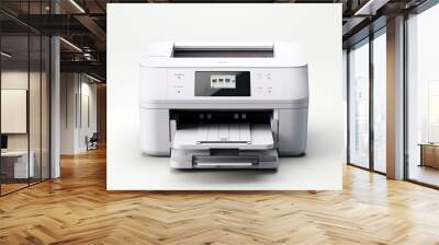 Printer on a white background. 3d rendering. Computer digital image. Wall mural