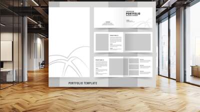 Landscape architecture profile brochure template and interior portfolio layout design Wall mural