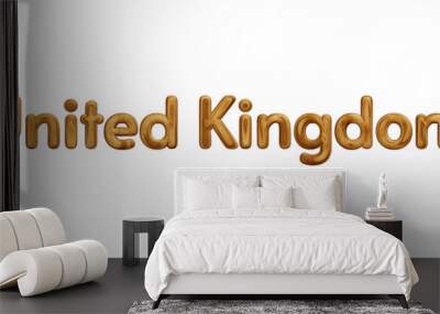 Wooden United Kingdom text for country concept Wall mural