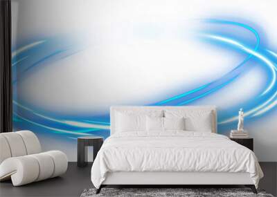 abstract blue ring line Wall mural