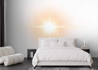 abstract orange sun light element Wall mural