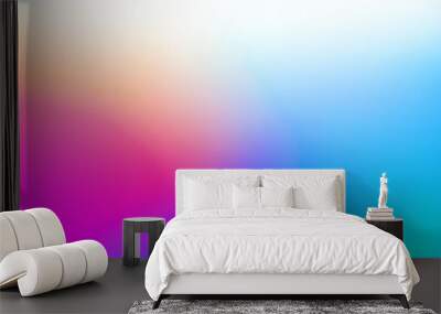 Rainbow gradient design  on transparent background Wall mural