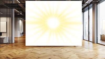 shining sun light effect transparent isolated Wall mural