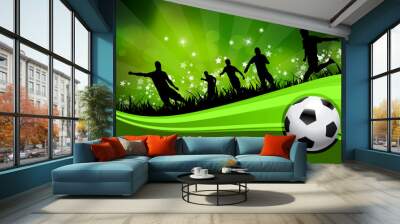 soccer players Wall mural