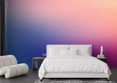 Abstract blurred gradient mesh background in bright rainbow colors. Colorful smooth banner template. Easy editable soft colored vector illustration in EPS10 without transparency. Wall mural