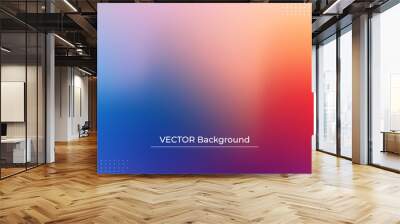 Smooth and blurry colorful gradient mesh background. Modern bright rainbow colors. Easy editable soft colored vector banner template. Premium quality Wall mural