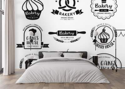 Bakery shop logo.Vector illustration. Wall mural