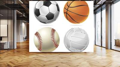 Set of Sport balls. Vector illustration Wall mural