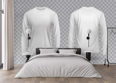 T-shirt long sleeve mockup front and back illustrations Wall mural