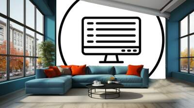 Computer Vector Icon Design Illustration Wall mural