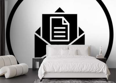 Contract Vector Icon Design Illustration Wall mural