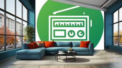 Radio Vector Icon Design Illustration Wall mural