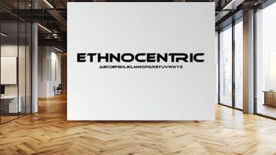 Ethnocentric font for logo and headline. Isolated vector typeset Wall mural