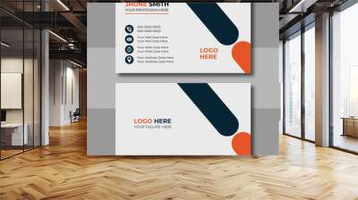 Modern business card design for business and personal use. vector illustration design, print ready and easy to edit Wall mural