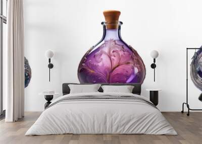 fantasy potion bottle isolated on transparent background Wall mural