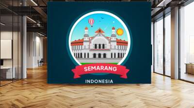 Indonesia Landmark Semarang, A Thousand Doors, Lawang Sewu Wall mural